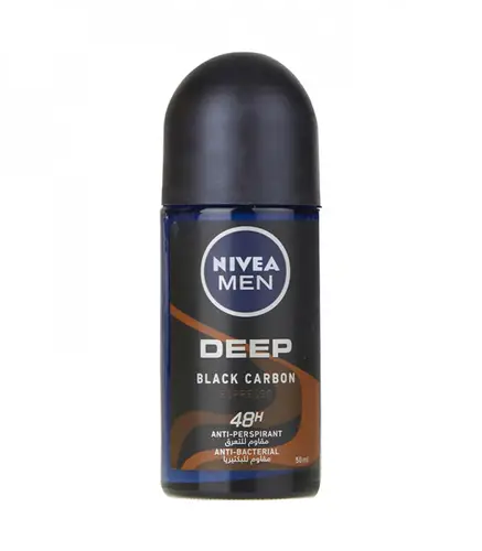 Nivea Men Deep Black Carbon Espresso Deodorant Roll on - 50ml
