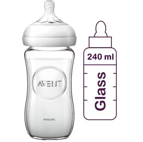 Philips, Avent, Natural Feeding Bottle Glass, 240 Ml