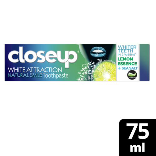 Closeup Tooth Paste Lemon Essence + Sea Salt Charcoal 75ml