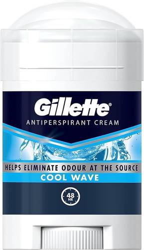 Gillette Gillette Cool Wave Antiperspirant Cream for 48 Hours Odorless Protection, 45 ml