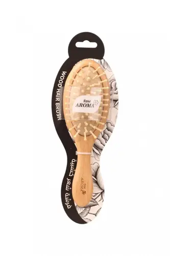 Rose Aroma Small Wooden Hair Brush 4713