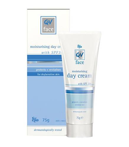 كيوفي كريم الوجه 75مل كريم نهاري مرطب مع واقي الشمس SPF30