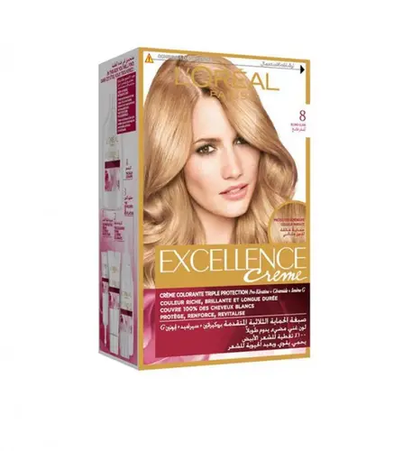 L'oreal Paris Excellence Cream Hair Dye, 8 Light Blonde