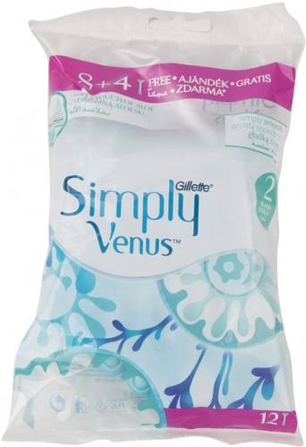 Gillette Simply Venus Disposable Razor for Women Set of 12 Pieces
