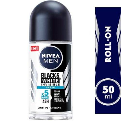 نيفيا مزيل عرق رول اون انفيزيبل وايت اند بلاك منعش 50 مل