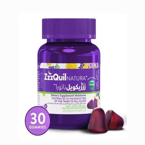 زززيكويل ناتورا مكمل غذائي ميلاتونين - 30 حلوى مضغ
