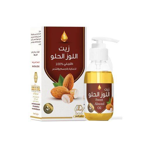 وادي النحل زيت اللوز الحلو للعناية بالجسم والشعر 125مل