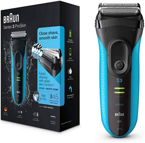 براون Series 3 Pro Skin ماكينة الحلاقة اللاسليكة 3040s الجافة والرطبة
