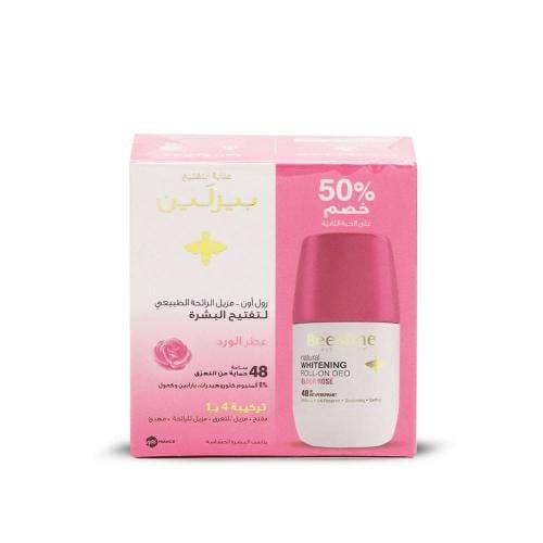 بيزلين رول اون مزيل الرائحة لتفتيح البشرة - عطر الورد 2*50 مل
