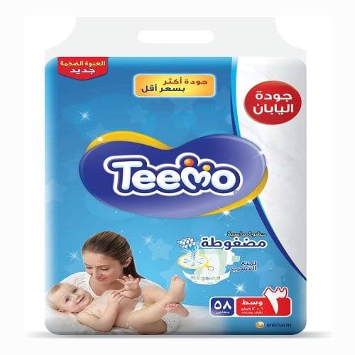 تيمو حفاضات اطفال مقاس (3) عبوة 58 حفاضة