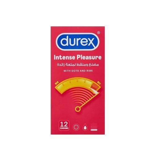 ديوركس واقي ذكري Intense Pleasure مضلع ومنقط لمتعة زائدة - 12 حبة