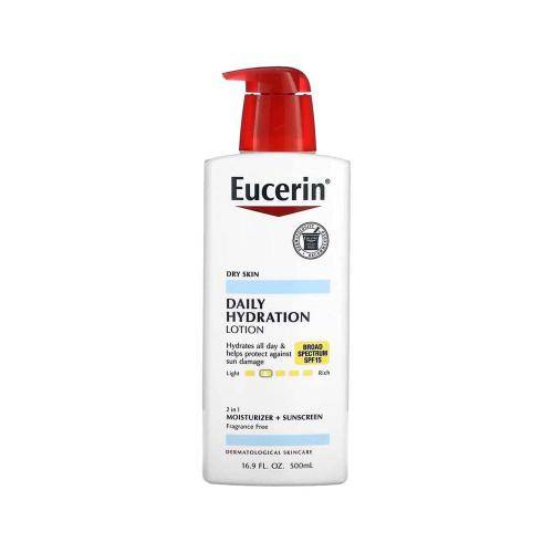 يوسرين لوشن ترطيب يومي مع واقي شمس SPF15 للبشرة الجافة - 500 مل