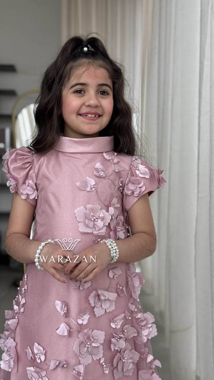 فستان بناتي مورد للمناسبات