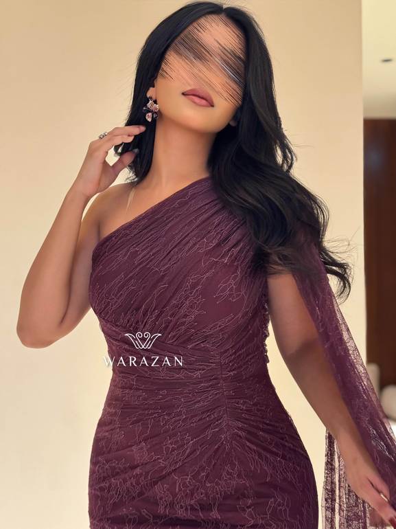فستان سهره دانتيل بقصة كم 