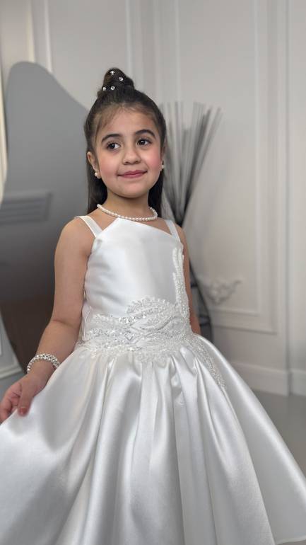 فستان سهره بناتي اوف وايت منفوش