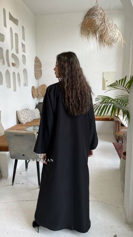 عباية دوام عملية أوفر سايز مع ياقة