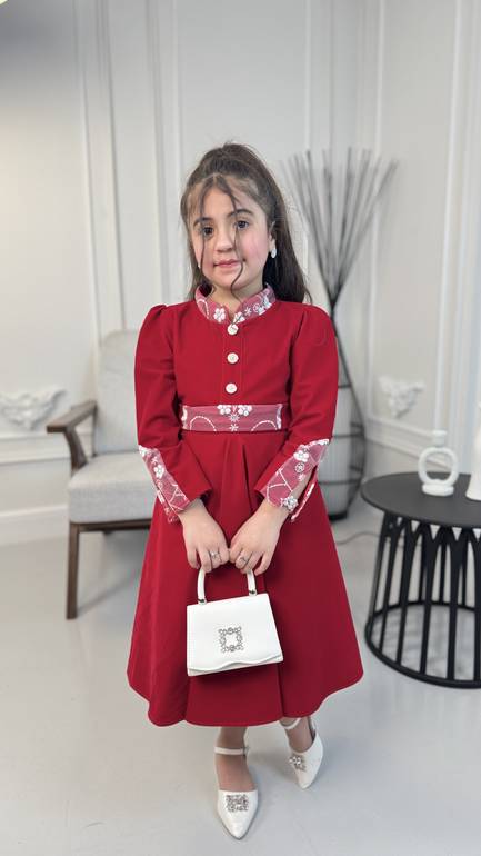 فستان بناتي ناعم شتوي