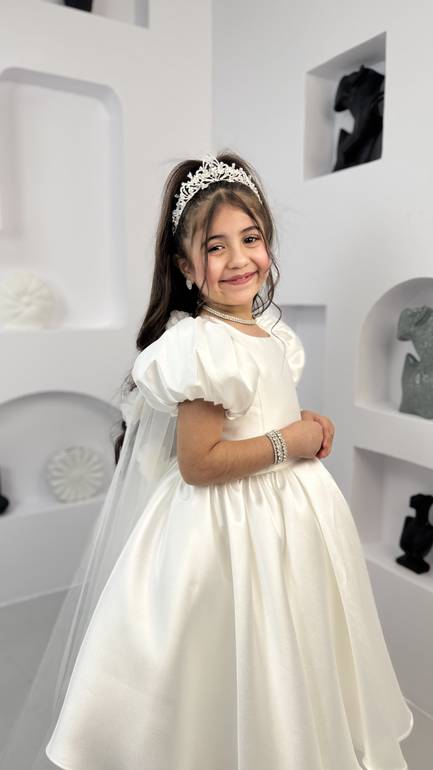 فستان سهرة بناتي اوف وايت 