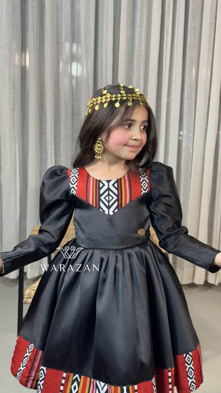 فستان بناتي رمضاني بلون الاسود