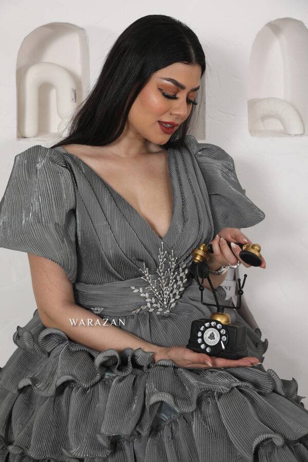 فستان سهرة ميد اكسسوار بطبقات و بيليسه