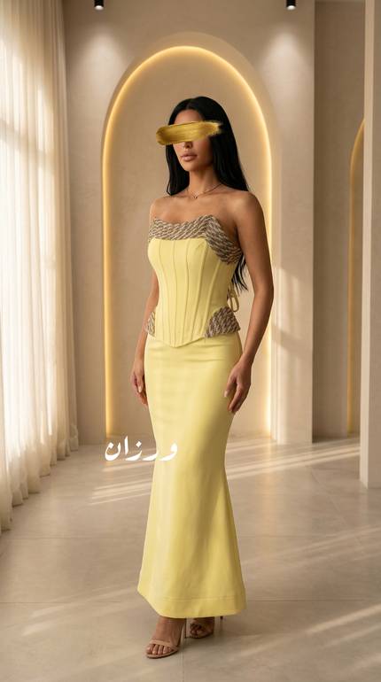 فستان كريب سراميك الأنيق