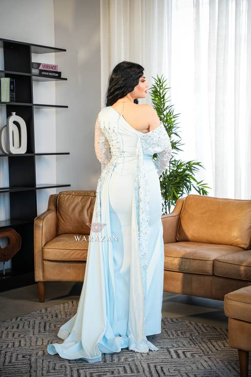 فستان سهرة ماسك بتسايل راقي 