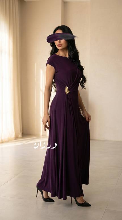 فستان درابيه ناعم طويل