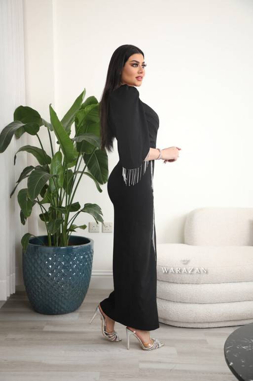 فستان ماسك استريتش مع هدب