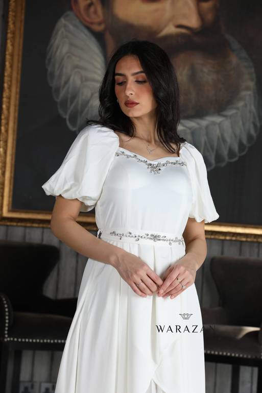 فستان أنيق بستايل بيليسيا حصري بلونين
