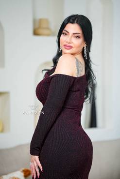 فستان استريتش ماسك مع لمعة 