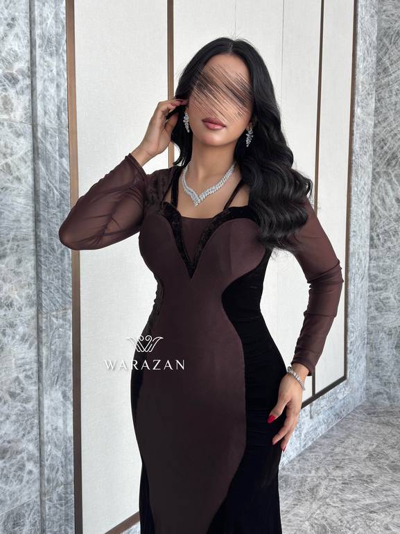فستان ماسك بتدخيلة مخمل 