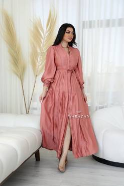 فستان ساتر أنيق بتطريز