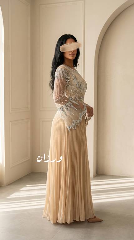 فستان ملكي سهره بكسرات 