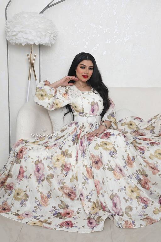 فستان نسائي مشجر طويل