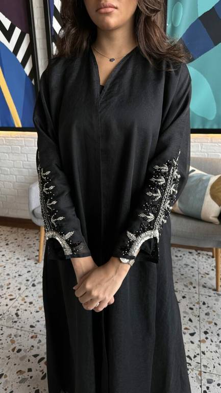 عباية مناسبات اورجنزا بتطريز بالكم