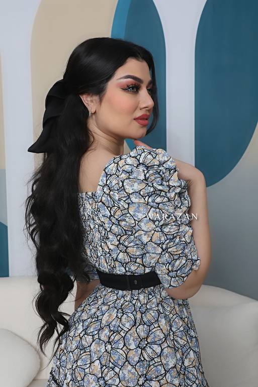 فستان مشجر راقي بلونين 