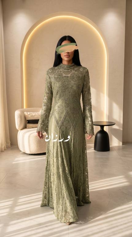 فستان - عشبي - XXXL