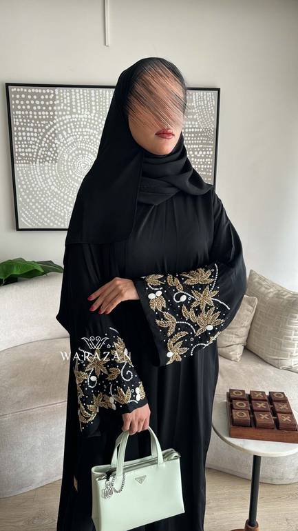 عباية فخمة للمناسبات شك وتطريز من الكم 