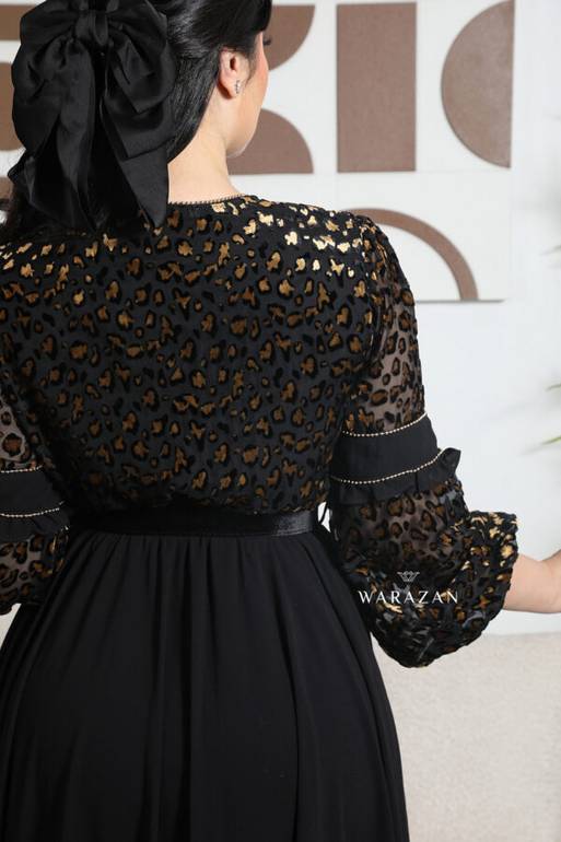 فستان ساتر راقي بتشجيرة نمري