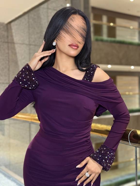 فستان سهرة ناعم ماسك للمناسبات 