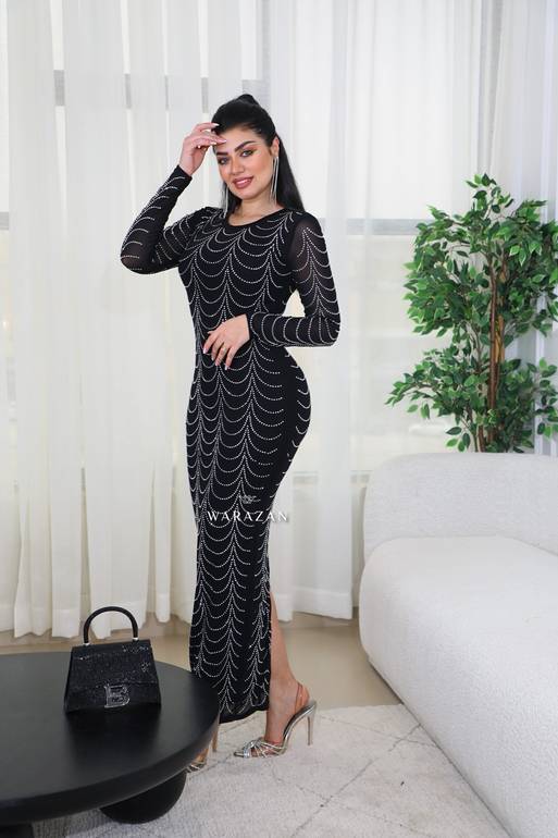 فستان ماسك بكرستال 