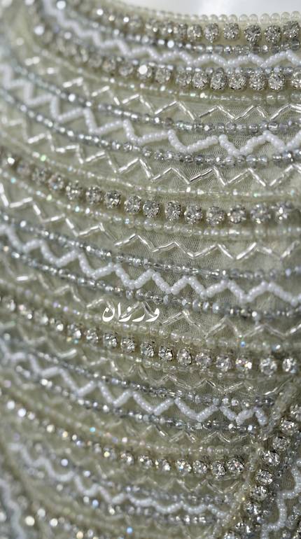 فستان كريب سراميك بشك يدوي المميز
