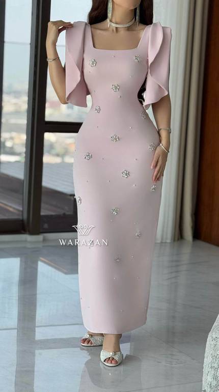 فستان ناعم بكرستال 
