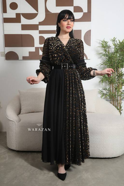 فستان ساتر راقي بتشجيرة نمري
