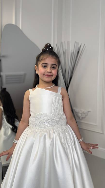 فستان سهره بناتي اوف وايت منفوش