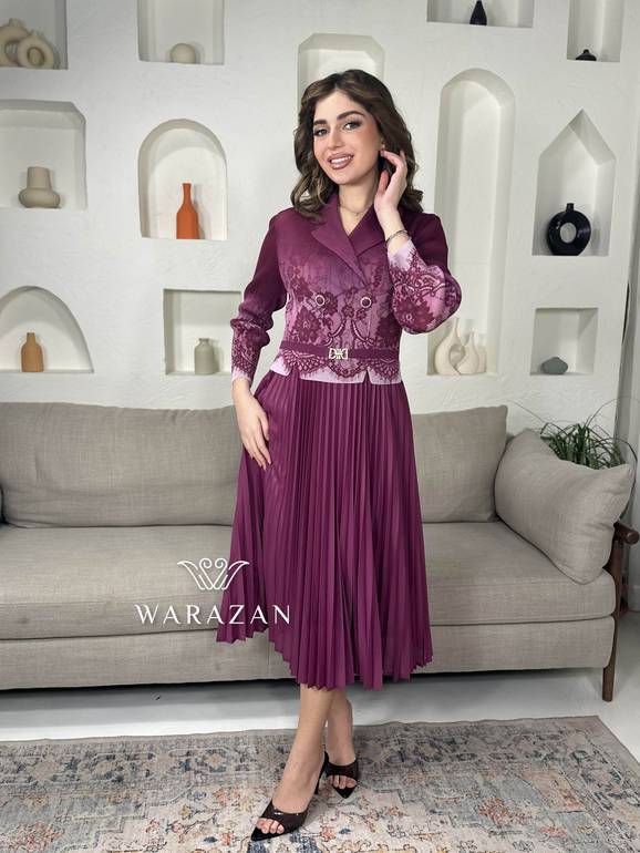 فستان كلاسيك بكسرات 