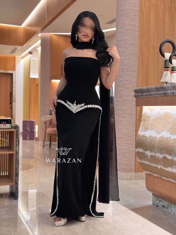 فستان سهره بكرستال و شال