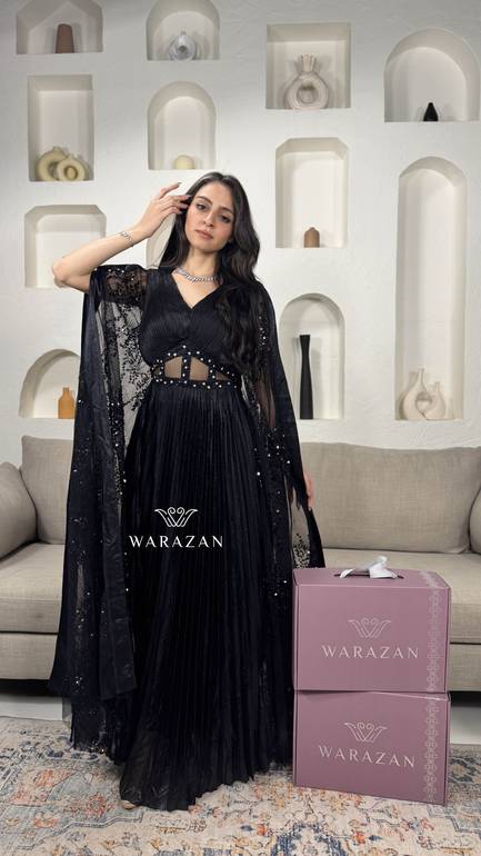 فستان سهره بتخصيره من الخصر 