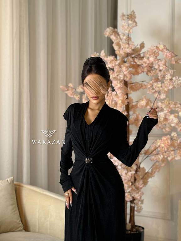 فستان سهرة طويل وناعم ماسك استريتش 