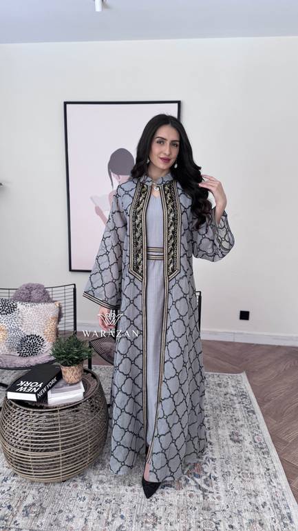 جلابيه ملكيه بحزام من الخصر 